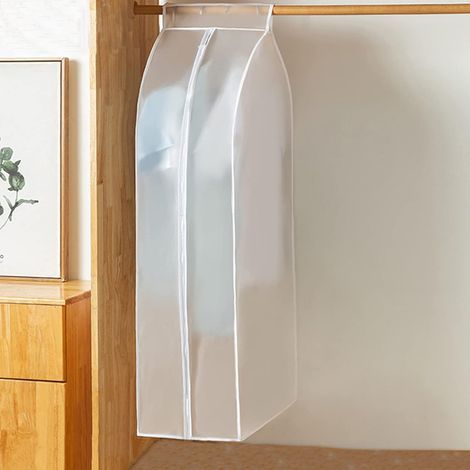 Housse de Vêtement Penderie Transparente Anti Mite, Housse de Vêtements à Suspendre avec Fermeture Éclair Anti Mites Anti Humidité Anti Poussière, Housse Chemise Penderie (60 30 110 cm) (1/5)