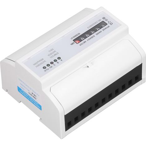 Compteur électrique numérique triphasé 7P, rail DIN, 220V/380V, 20A-80A, mesure d'énergie précise pour armoire industrielle. (1/5)