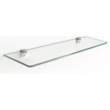 Badablage aus Glas, Glasablage zur Wandbefestigung - Wandregal - Regal Glas - Das Ganze Set - Glasregal, Badregal - 100 cm x 13 cm