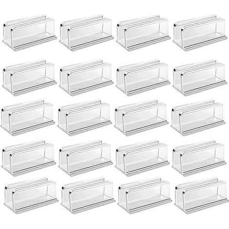 Packung mit 20 transparenten und wasserdichten LED-Streifen-Befestigungsclips, selbstklebenden Wandhalterungen, Kabelclips (1/5)