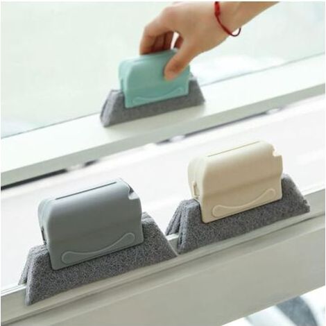 HOXILEELEO - Set di 3 spazzole per la pulizia di scanalature, windows, magia, ringhiere, porte scorrevoli, multi-funzione (1/5)