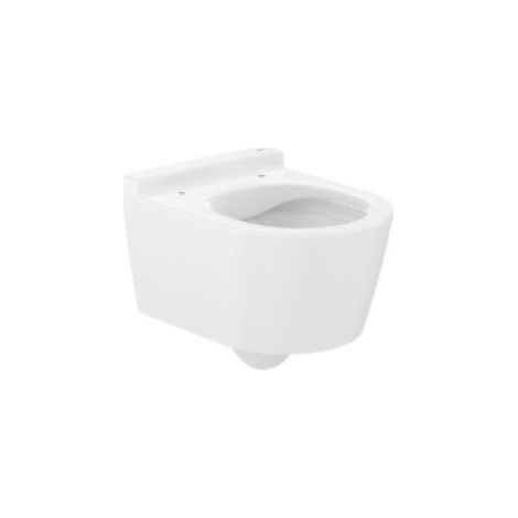 Taza suspendida compacta Rimless® con salida horizontal ROUND INSPIRA - ROCA Color: Blanco