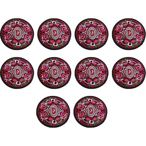 Sous-verre - Tissu Coton Épais - Diamètre 10 cm - Protection Contre Chaleur Humidité Condensation - Lot de 6 (1/5)