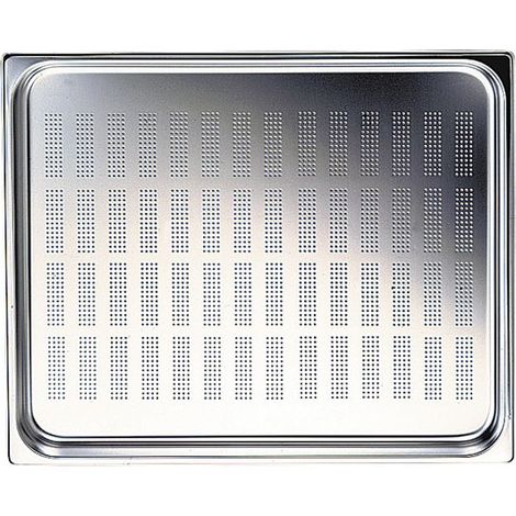 Bac GN perforé en inox, GN 1/2 h 40 mm 325x265x40 mm - VIRTUS