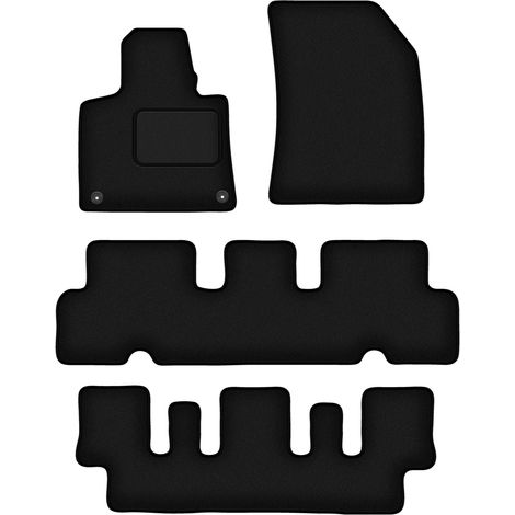 Alfombrillas de terciopelo negro para: Citro毛n C4 Grand Picasso II monovolumen de 7 plazas (2013-2019) (1/5)