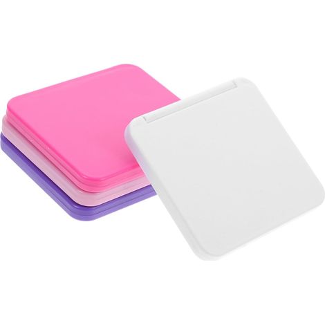 4pièces Miroir Compact Pliable Double Face pour Femme Miroir De Voyage Élégant Et Pratique pour Retouches De Maquillage