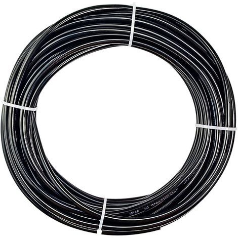Tuyau à air en polyuréthane noir de 10 m, diamètre extérieur 4 mm x diamètre intérieur 2,5 mm sans raccords (1/5)