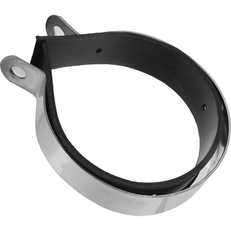 3,9-Zoll-Motorradauspuffrohr-Befestigungsring, universelle Edelstahlklemme mit Gummiband