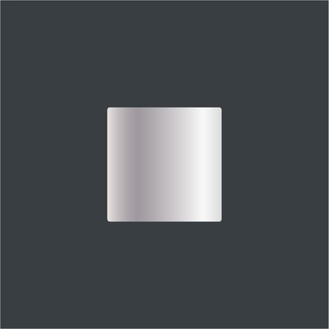 4M – Décor carré plein aluminium 120x120mm – Épaisseur 2mm – Aspect inox brossé – Système de collage facile pour portes et portails (1/5)