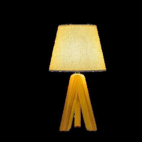 Lampe de table, chevet, bureau avec base en résine et abat-jour tissu. Douille E14. Moderne et Vintage pour Chambre, Salon ODIPIE (1/4)