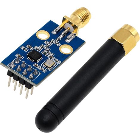 Module radio CC1101, CC1101 avec antenne STK 433 MHz, module émetteur-récepteur sans fil SMA module de transmission numérique et émetteur-récepteur radio 1,9-3,6 V CC (1/5)