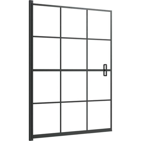 Maison Exclusive - Pannello per Box Doccia in ESG 100x140 cm Nero