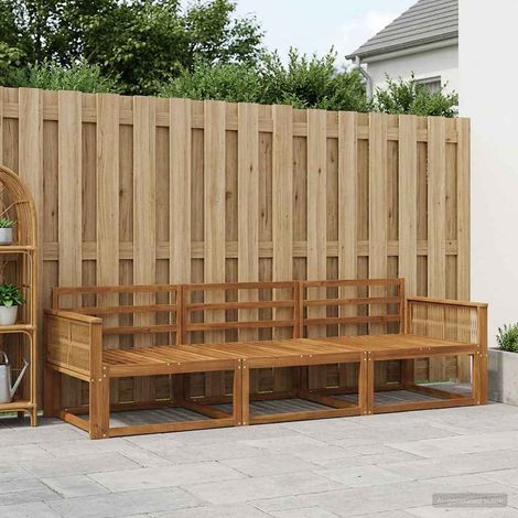 vidaXL Outdoor Sofa Set 3 pcs Natural Solid Acacia Wood (1/5)