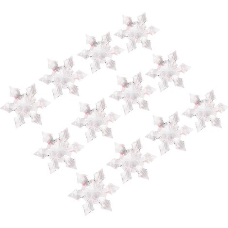 24 dekorative, durchsichtige Acryl-Schneeflocken für Weihnachten, 4,5 cm (4,5 cm dekorative Schneeflocken) (1/5)