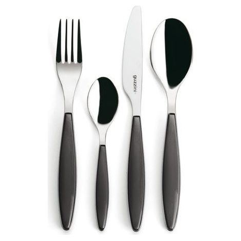 Ensemble couverts guzzini gris acier inoxydable moderne (1/2)