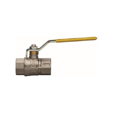 VALVOLA A SFERA PER GAS A PASSAGGIO TOTALE FIL. FF CON LEVA ACCIAIO 1" DN 25 RB