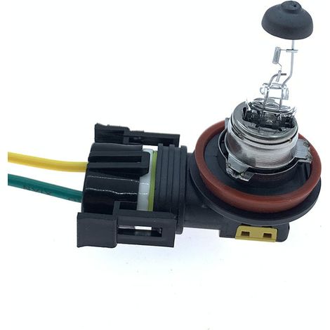 H11 ceramic automotive connector with two plugs, two pins, and two holes, with terminals for air connection of bulbs – Plug + Bulb