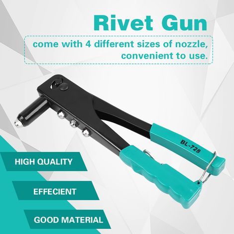 Riveteuse manuelle professionnelle pour rivets aveugles de 2,4 mm, 3,2 mm, 4,0 mm et 4,8 mm (1/5)