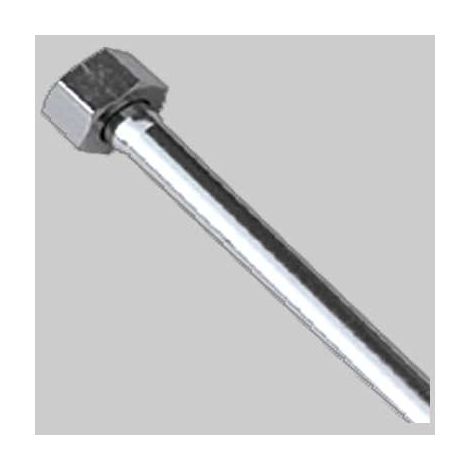 Tubetto Rame Cromato Completo di Calotta 1/2 Femmina Mm 10 cm 30 De Borri