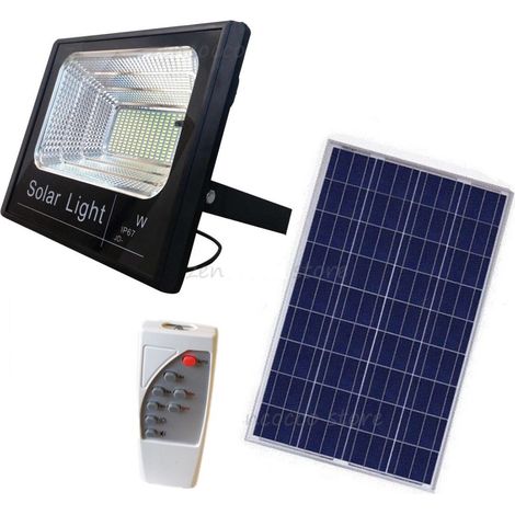 Faro led Crepuscolare con Pannello Solare Fotovoltaico ip67 da 10w a 200w  Bianca - 40