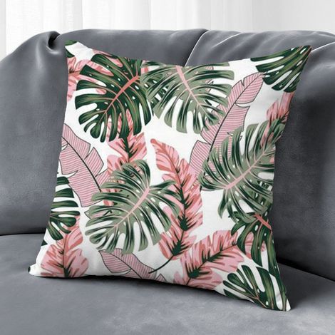 Housse de coussin floral papillon été, décoration canapé,50×50cm (1/5)