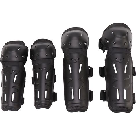Lot de 4 coudières et genouillères de moto réglables pour adultes, idéales pour le motocross et le cyclisme. (1/5)