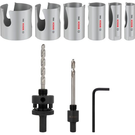 Bosch PRO Construction Material Gewinde-Lochsägen-Set, 20/25/35/40/51/68x60x65mm, 9tlg (1/5)