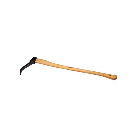 Pico de madera con mango, con cabeza de acero CK45 forjada a mano. Longitud: 900 mm. Peso de la cabeza: 1200 g.
