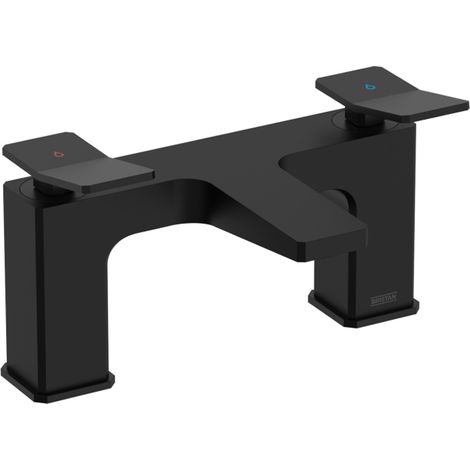 Bristan Tangram Bath Filler Tap Pillar Mounted - Black (1/2)