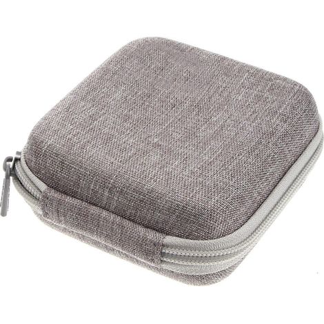 Trousse de rangement de voyage, petite pochette, étui pour téléphone portable, étui pour appareils électroniques, organiseur de câbles USB et de données, pochette de voyage (grise) (1/5)
