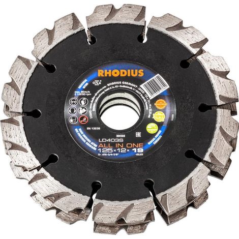 RHODIUS LD403S ALL IN ONE, 1 Stück, 125 x 12,0 x 19,0 mm, Diamantfräse (1/4)