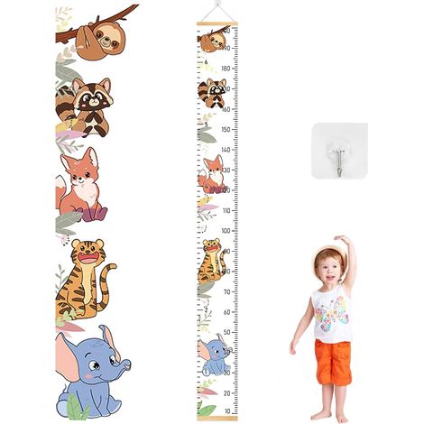 Cartoon-Wand-Größenmesslatte 190x20 cm zur Messung des Wachstums von Babys (Mädchen oder Jungen)