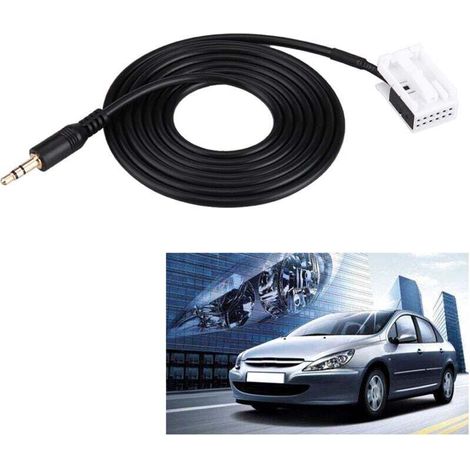 AUX Cable, Car Audio Auxiliary Cable with Radio Removal Tools for C2 C5 307308407 (1/5)