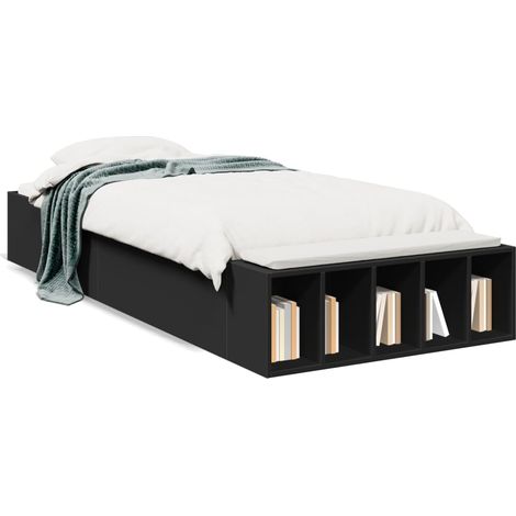 Lit simple,Lit adulte,Cadre de lit sans matelas noir 90x190 cm CFW8414645 (1/5)