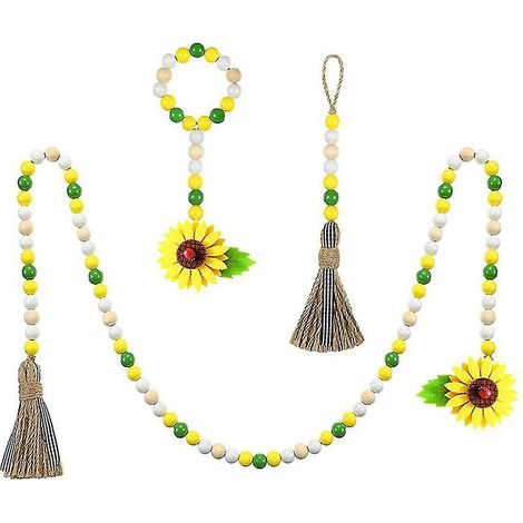 Pendentif en perles de corde de chanvre (3 pièces) (1/3)
