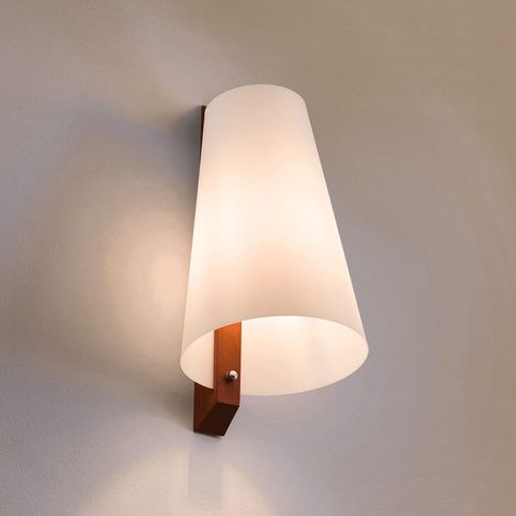 Weiße Wandleuchte Holz mit warmer und gemütlicher Atmosphäre - Dolzo