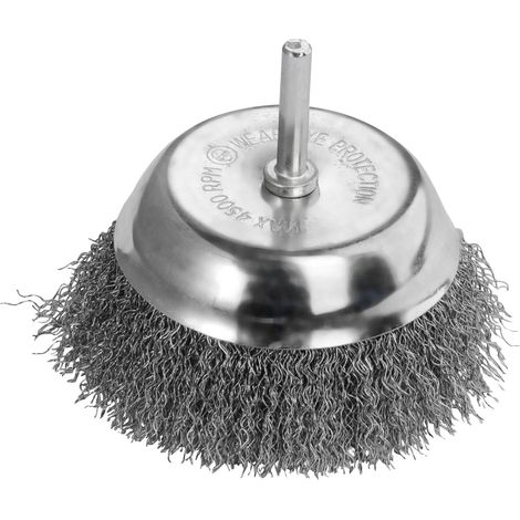 Topfbürste mit Schaft, gewelltem Draht, 50 mm, zur Farbentfernung, Vorsthal (1/5)