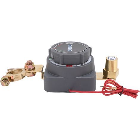 Interrupteur de déconnexion de batterie avec voltmètre, isolateur principal de coupure de courant pour voiture, bateau, camping-car, camion (1/5)