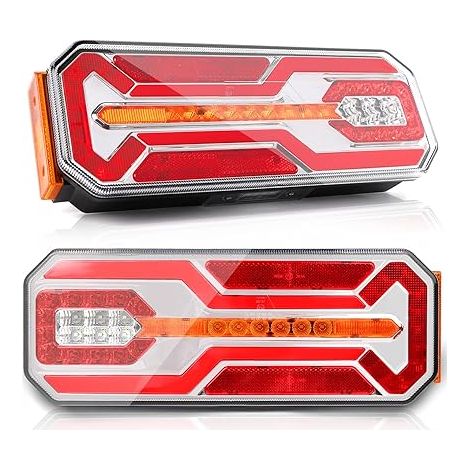 Feux Arrière LED Camions 12V/24V Étanches - Feux de Position, Clignotants, Stop, Recul, Anti-Brouillard et Marqueurs Latéraux pour Remorques Poids Lourds Caravanes Fourgon (1/5)