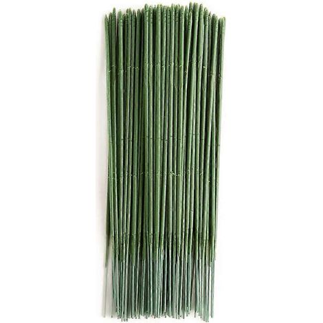 100 tiges florales artificielles en plastique, tiges de fleurs, tiges de plantes, fil de fleuriste vert, idéal pour les artisans, 17 cm et 25 cm (17 cm) 17 cm ( ) (1/5)