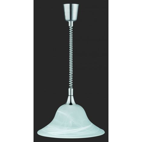 Aufhängung 1xE27 Lila Nickel und Weißglas Ø39 cm Trio Lighting (1/2)