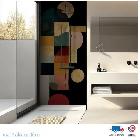Panneau de douche : Constellation Silencieuse 1 - Couleur Gris anthracite - Alu composite - 90 - 245 (1/3)
