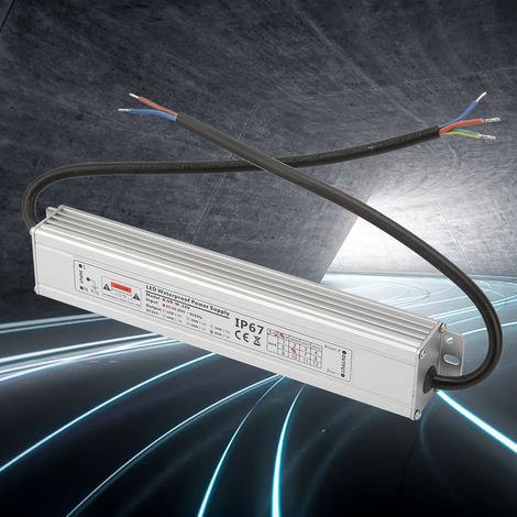 Transformateur d'alimentation LED étanche IP67 avec boîtier en aluminium, sortie 24 V 60 W 2,5 A (1/5)