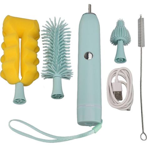 Elektrisches Babyflaschenbürsten-Set 4 in 1 IP65 wasserfest wiederaufladbarer elektrischer Flaschenreiniger mit (1/4)