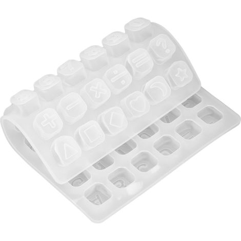 Moule à pâtisserie en silicone multifonctionnel (3 pièces) à 48 cavités, idéal pour puddings, chocolats et biscuits (couleurs primaires). (1/5)