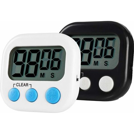 DEESSE SHOP - Minuterie de cuisine numérique avec fonction d'horloge numérique, réglage rapide, mode personnalisé, dos magnétique puissant (1/5)