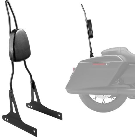 VEVOR Schienale Posteriore per Motocicletta, Compatibile con Modelli di Harley-Davidson Dana Street Glide Road Glide Road King, Schienale Staccabile, Altezza 730 mm, Nero (1/5)