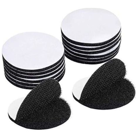 15 Pièces Noir Scratch Autocollant Double Face,Bande Auto-Adhésif, Adhesif Double Face Extra Fort, Rond (5 x 5cm)..DEBUNS (1/5)