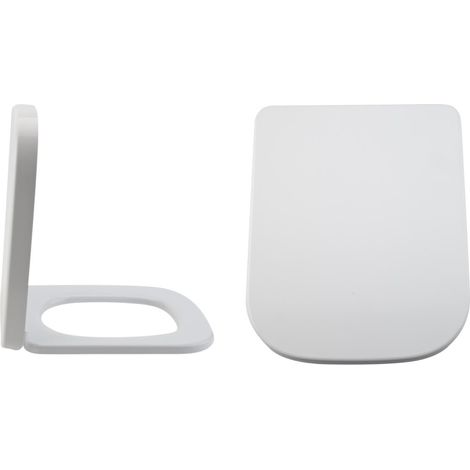Milano Longton White Toilet WC Quick Release Soft Close Seat – 350mm x 410mm (1/5)