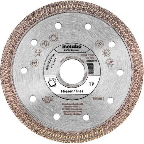 METABO Disque à tronçonner diamanté 125x22,23mm, TP, carrelage professional (628579000) (1/2)